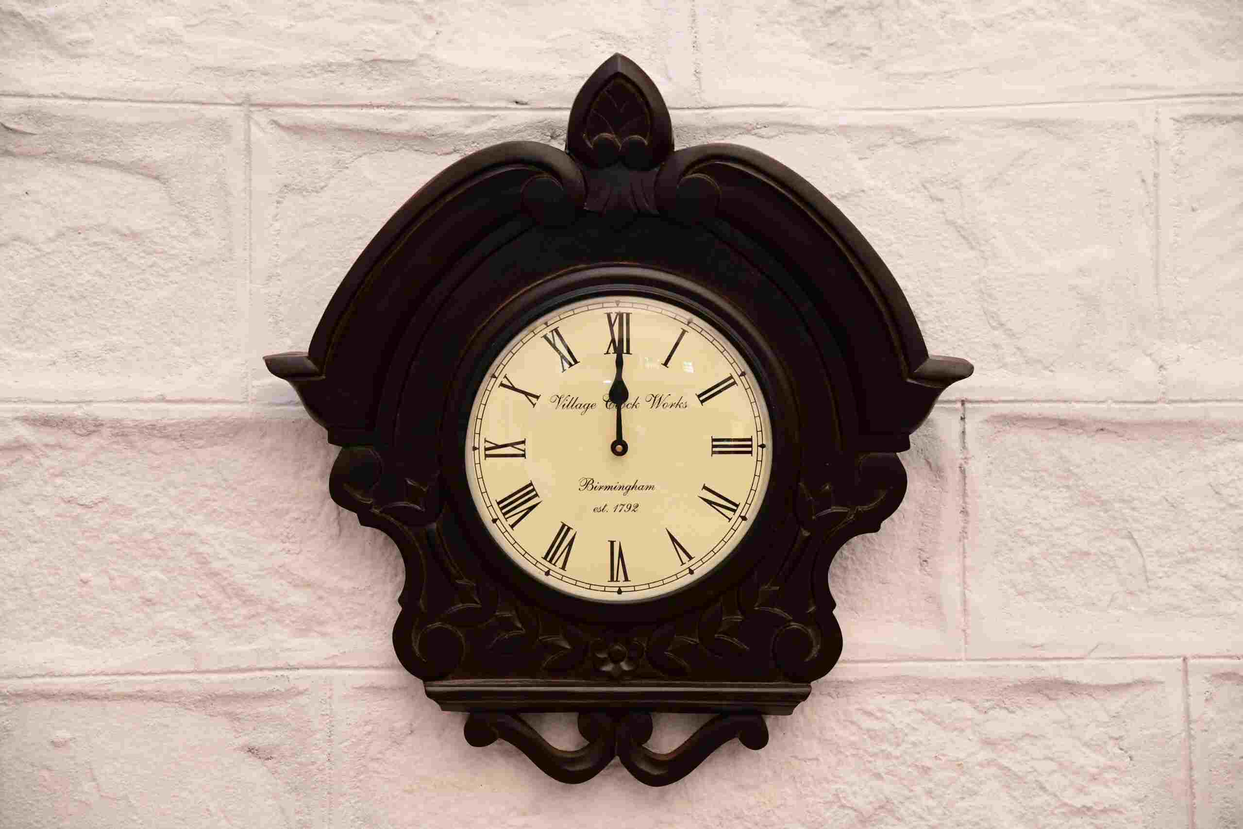 Beautiful Brown Antique Wooden Wall Clock