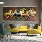 Horses on art panel