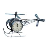 helicopter retro table clock
