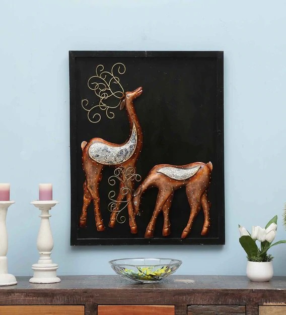deer frame wall art in copper by mahalaxmi art and crafts deer frame wall art in copper by mahalaxmi oysmyr