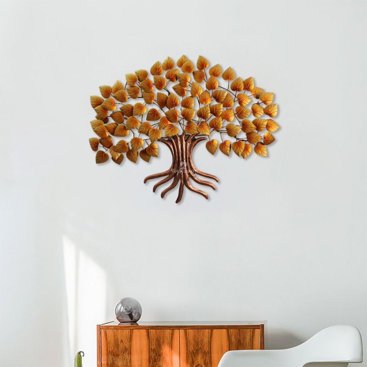 Pipal golden tree wall decor for home