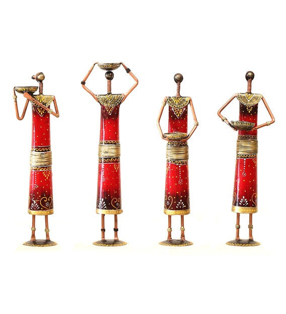 red iron majdur lady human figurine set of 3 by b k exports red iron majdur lady human figurine set qlyakf
