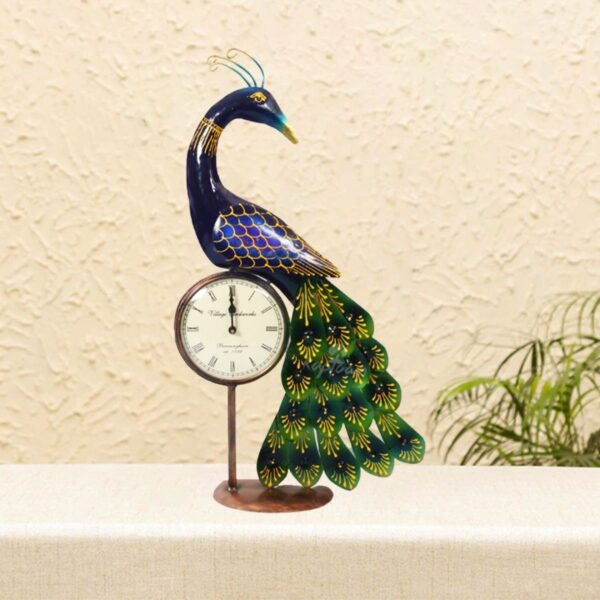 peacock clock