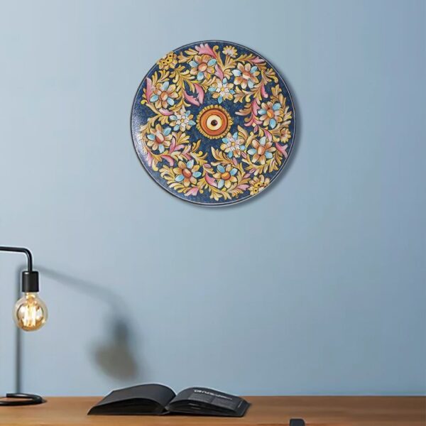 Best blue with multicolor flower wall plate